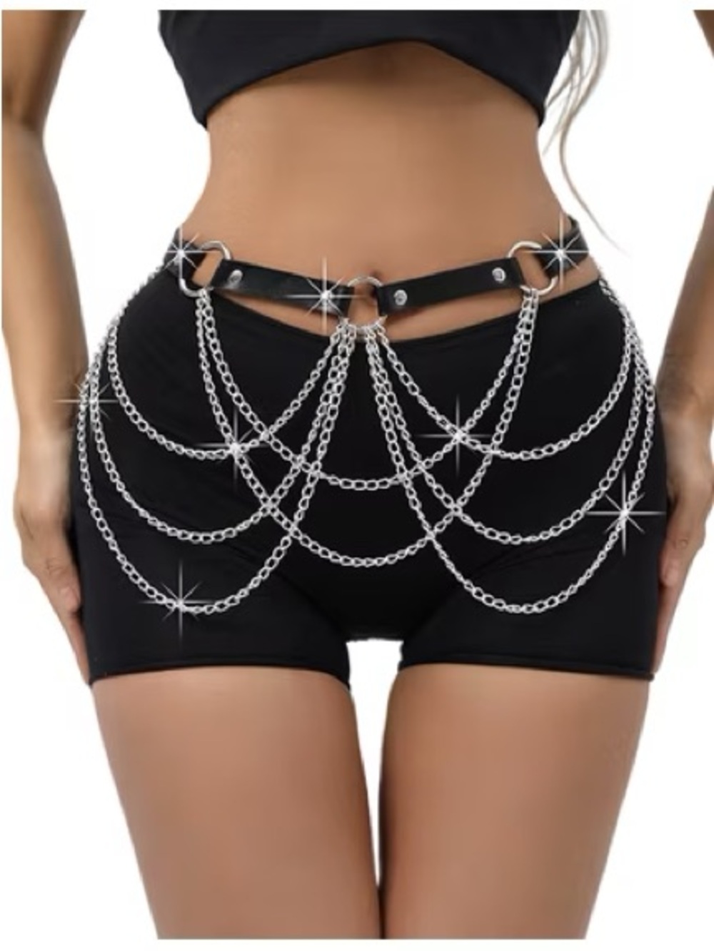 NWOT Rhinestone Body Belt X68